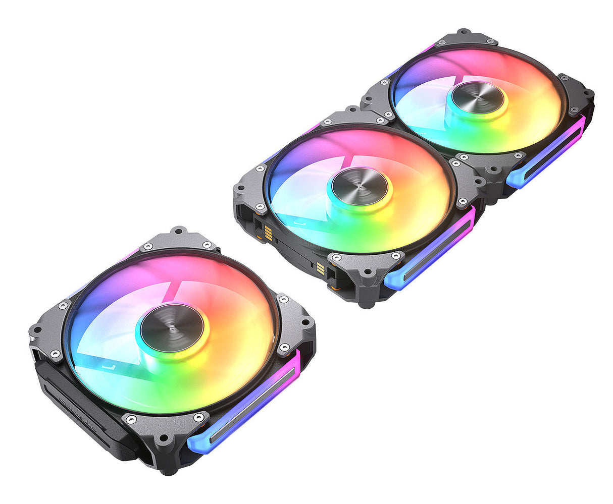 Lot de 3 Ventilateurs de boitier Cougar Apolar RGB - 12cm (Noir)