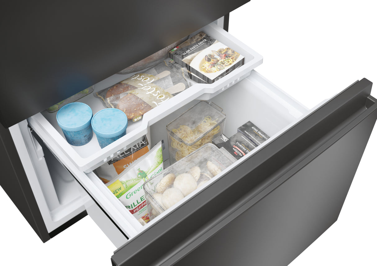 Réfrigérateur combiné - HAIER - 3D 60 Series 5 HTW5618ENPT - Classe E - 360 L - 185 x 59,5 x 66,7 cm - Noir