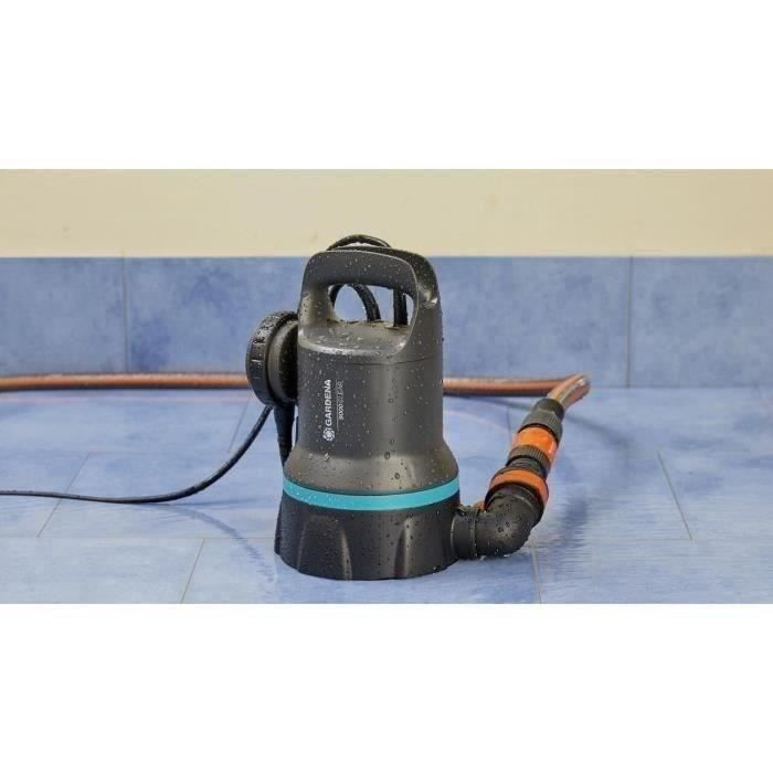 Pompe d'évacuation pour eaux claires 9000 - GARDENA - 9030-20 - 300W - Démarrage/arret automatiques