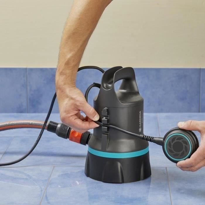 Pompe d'évacuation pour eaux claires 9000 - GARDENA - 9030-20 - 300W - Démarrage/arret automatiques