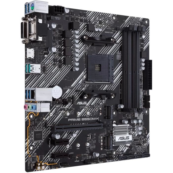 Carte mere - ASUS - PRIME B550M-K - AMD B550 - Emplacement AM4 micro ATX