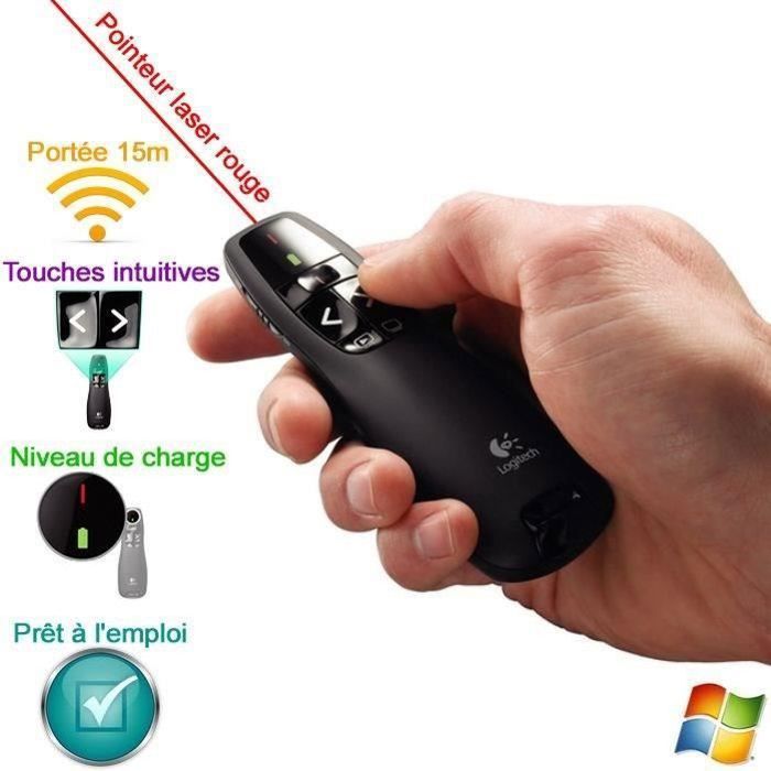 Pointeut - Logitech - R400 - Compatible avec Windows