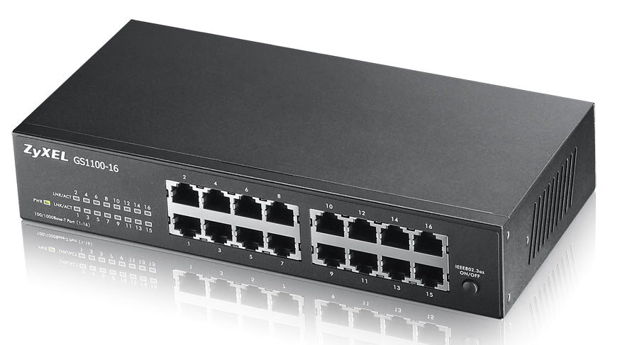 Switch réseau ethernet Gigabit Zyxel GS1100 v3 - 16 ports