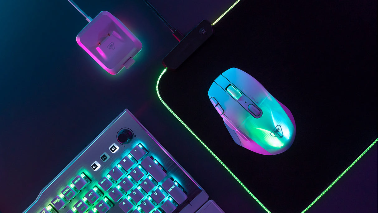 Souris gaming sans fil - TURTLE BEACH - Kone XP Air - Avec station de charge - Blanc