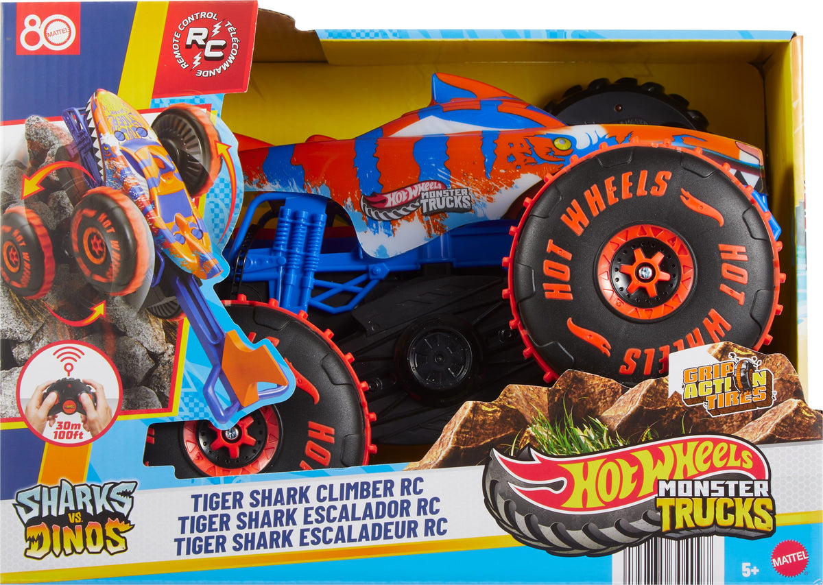 Hot Wheels - Monster Trucks - Véhicule Tiger Shark Escaladeur-a piles - Hot Wheels - JFR39