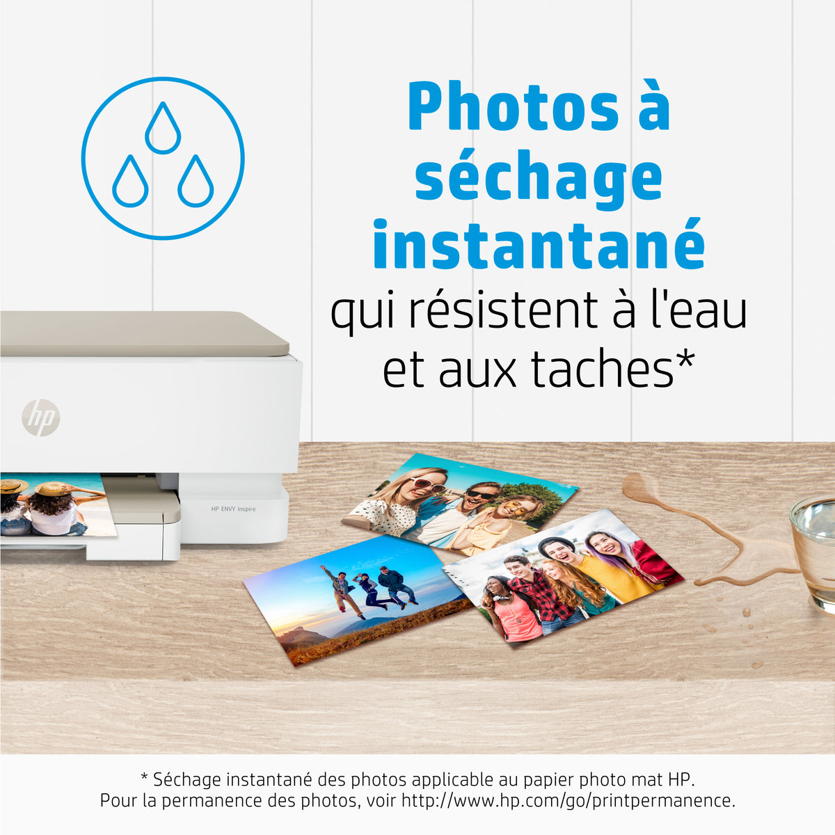 Papier photo mat HP - 180 g/m2 - 10 x 15 cm - 25 feuilles (7HF70A)