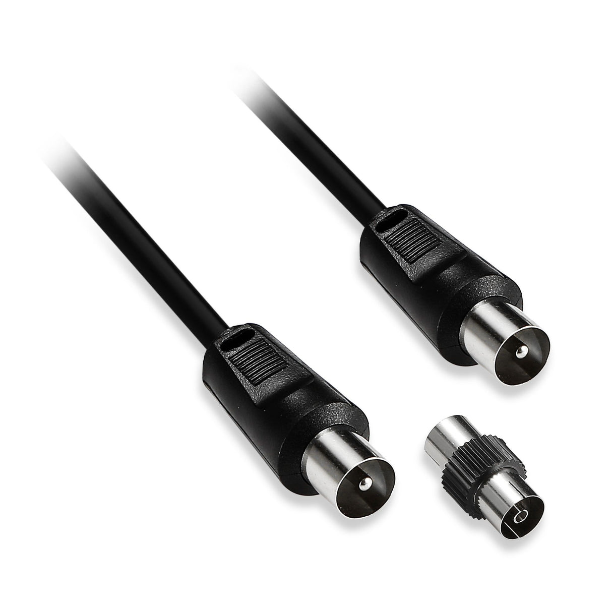 C ble antenne m le/m le 9.52 mm + adaptateur femelle/femelle 1.5M noir