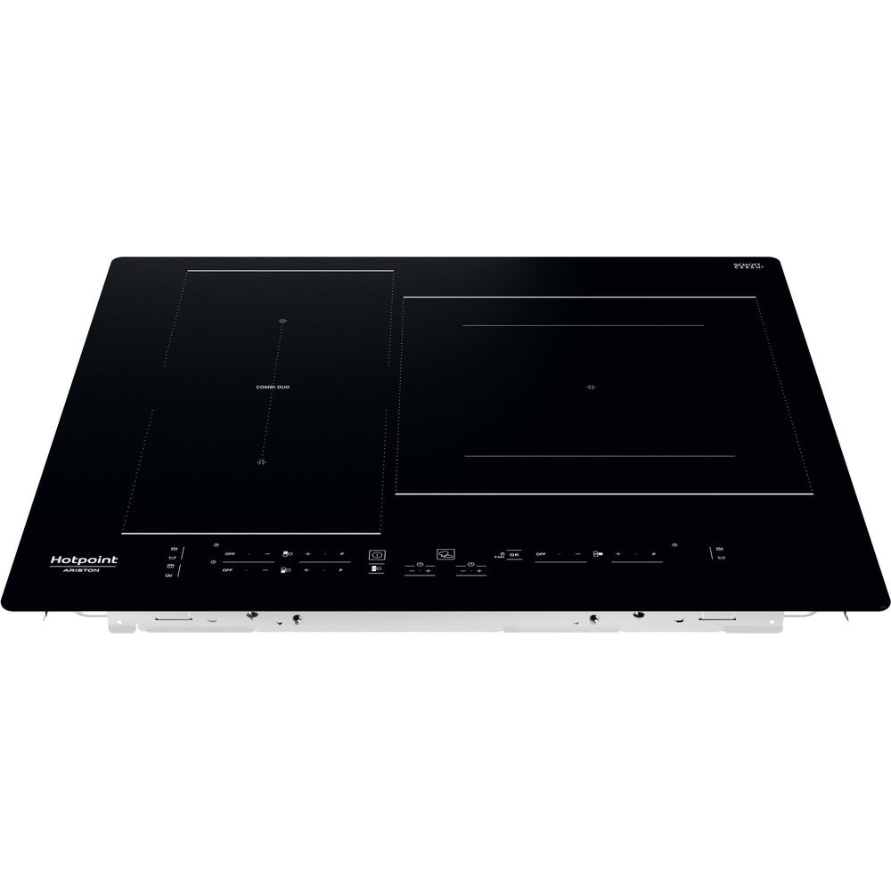 Table de cuisson induction - HOTPOINT - 3 zones - Zones modulables - L 59 x P 51 cm - HB2760BNE - 7200W total - Noir