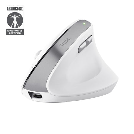Souris sans fil ergonomique Trust Bayo II (Blanc)