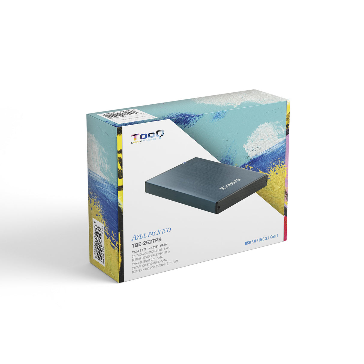 Boitier externe USB 3.1 TooQ TQE-2527 - S-ATA 2,5" (Vert)