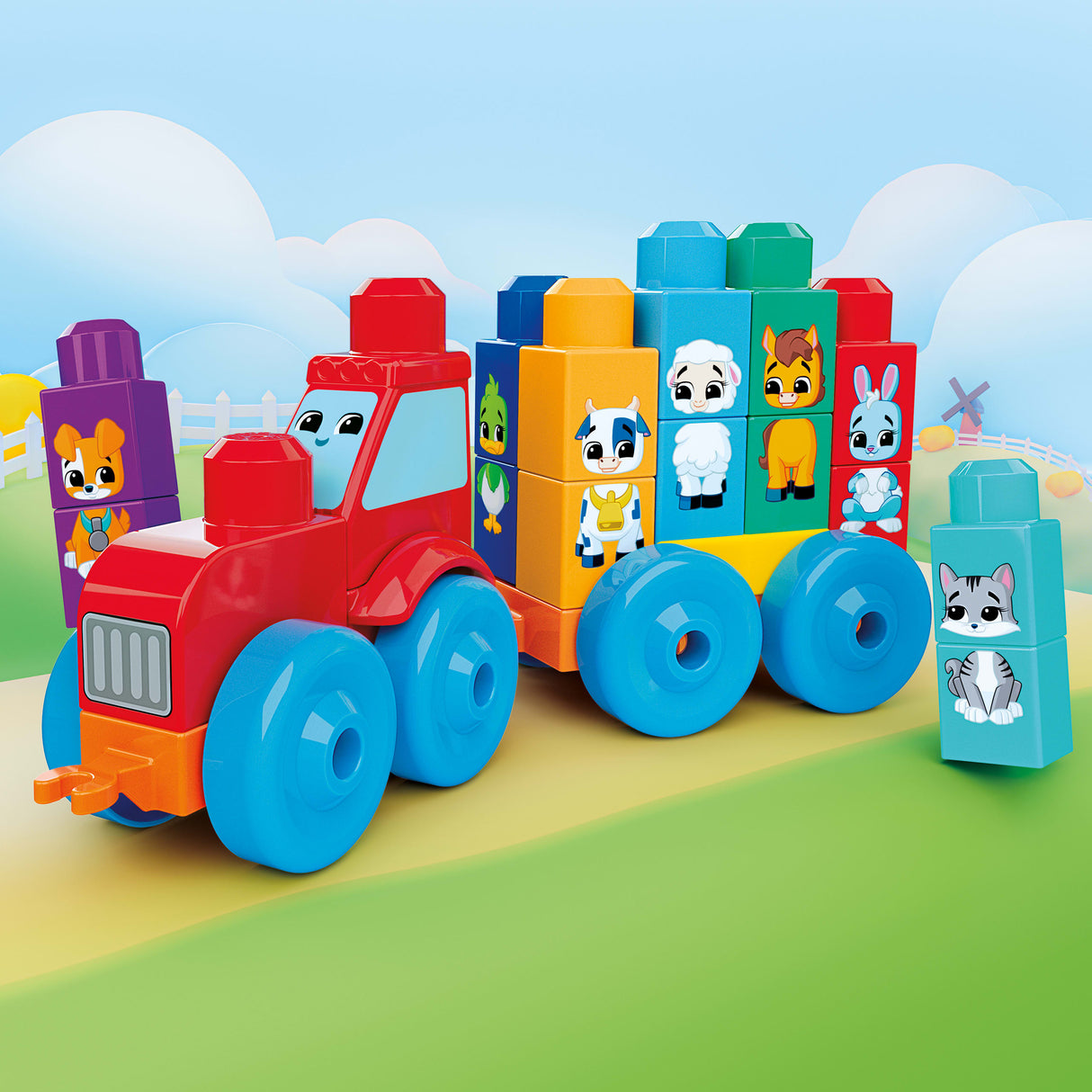 Le tracteur des animaux - des 1 an et demi - Mega Blocks - JKG33