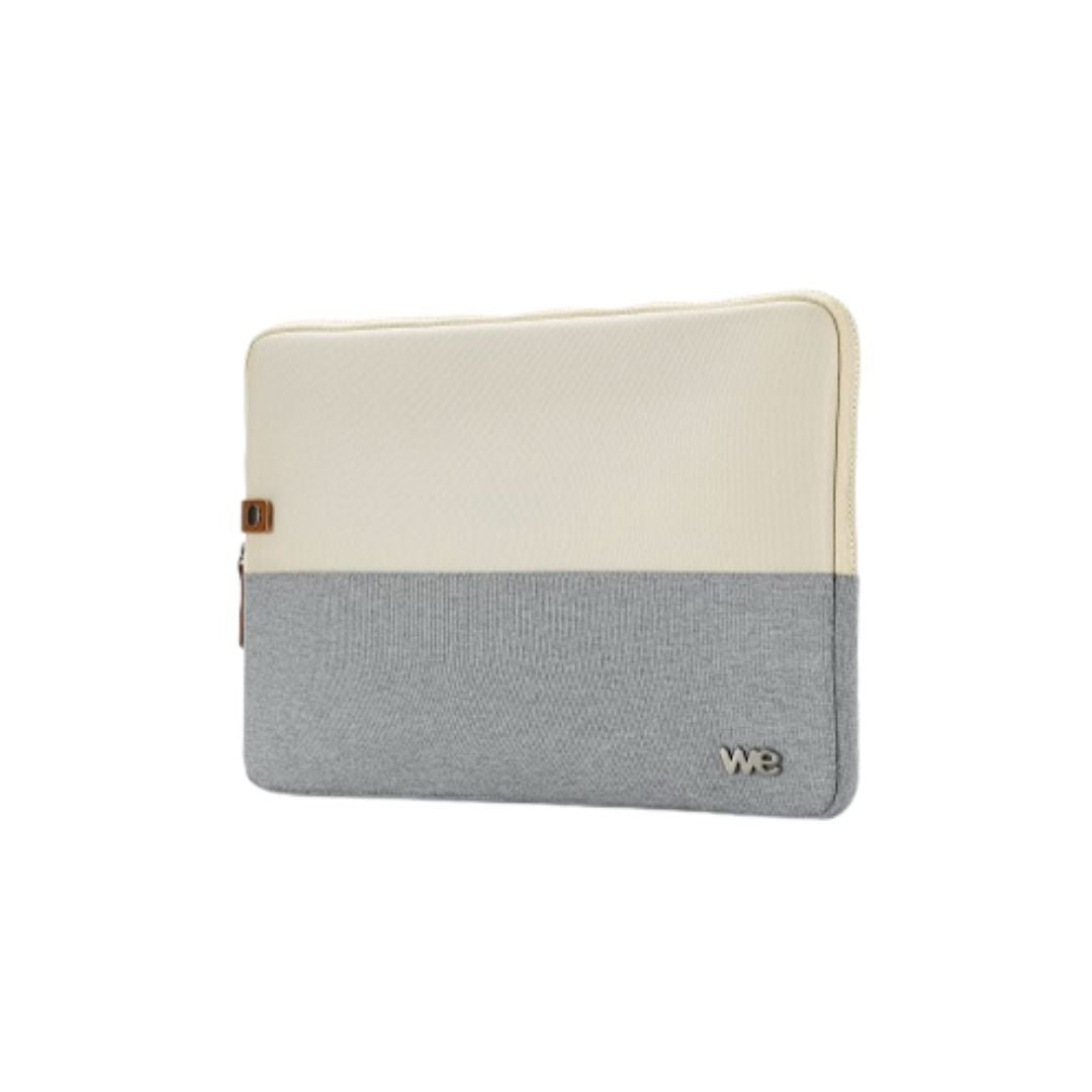 HOUSSE sleeve PC 17.3'' bicolore Beige/Gris, protection antchoc, attache antivo