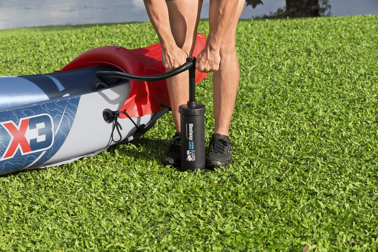 Kayak gonflable - BESTWAY - 65132 - Rapide X3 Hydro-Force™ - 381 x 100 cm, 3 places, 250 kg max, 2 pagaies, pompe