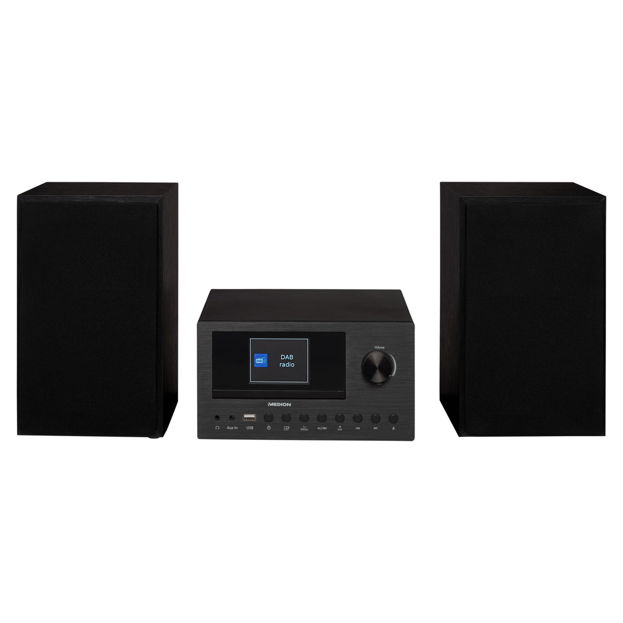 Mini Chaîne HiFi - MEDION - Radio Internet DAB/FM - Lecteur CD - 2x150W - Noir