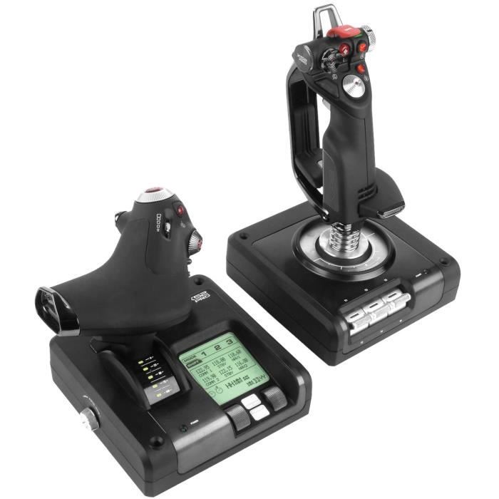 Joystick - Filaire - Logitech G - X52 Pro Flight Control Panel - Compatible PC - Noir