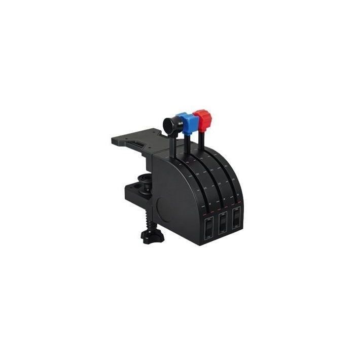 Manette pour Simulateur de Vol - LOGITECH G - SAITEK Pro Flight - Ecran LCD - 3 Interrupteurs a Bascule Bidirectionnels - PC - Noir