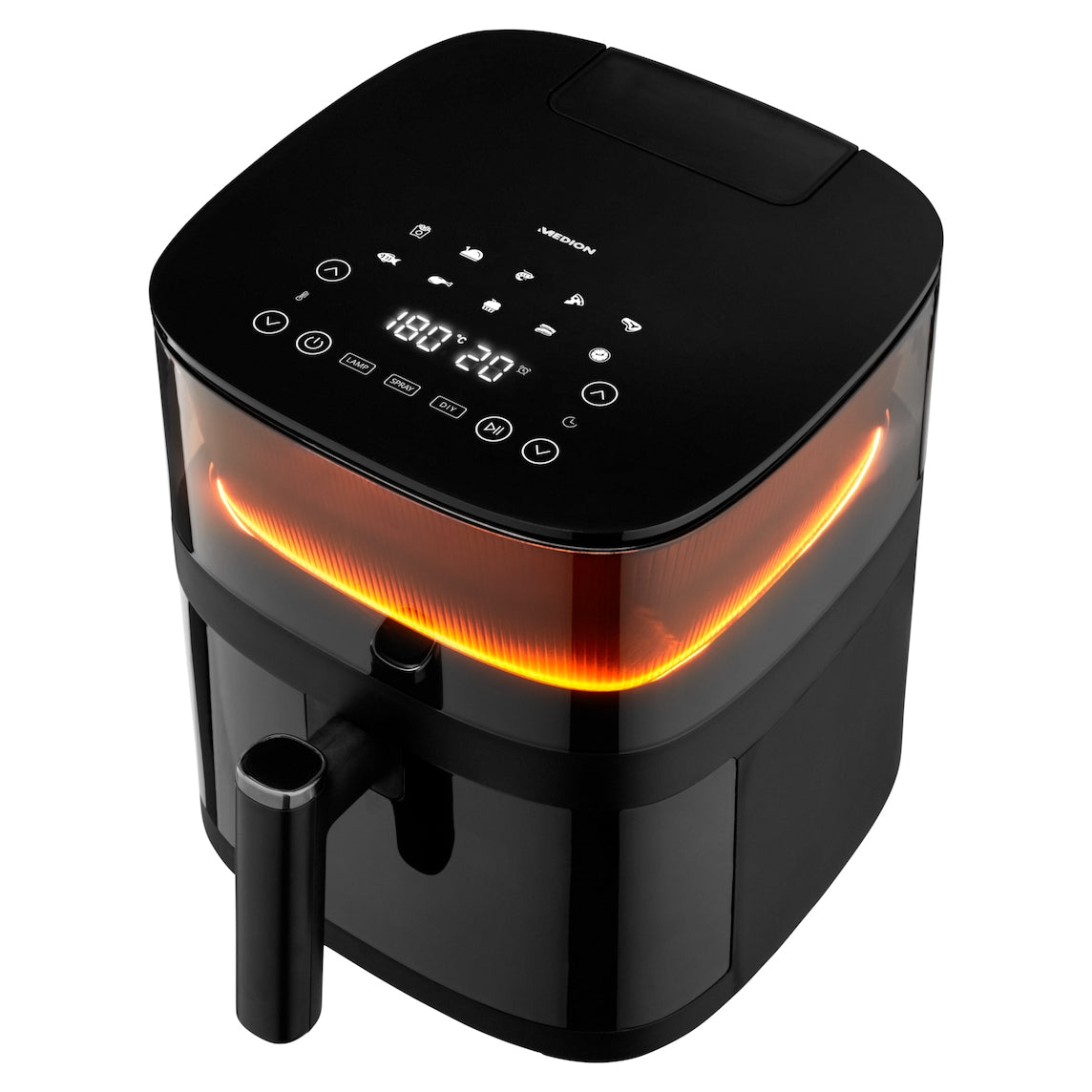 Friteuse a air chaud sans huile - MD 11780 - Température jusqu'a 230 °C - 10 programmes - 5 L - 1500 Watt