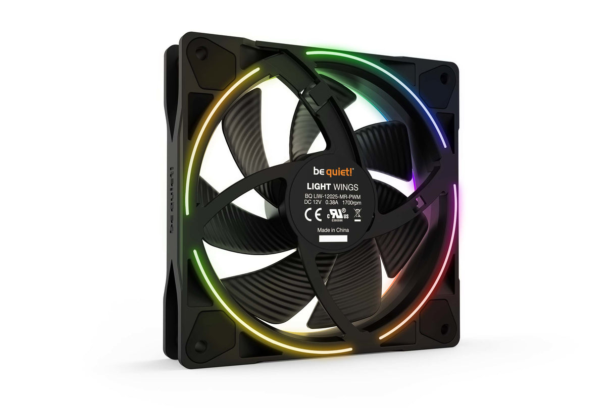 Ventilateur de boitier be quiet! Light Wings RGB - 12cm (Noir)