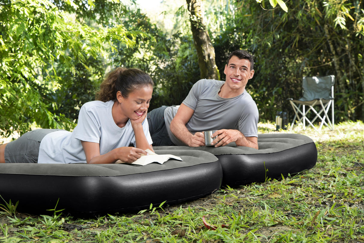 Lit 3 en 1 - BESTWAY - Airbed Tritech™ Connect and Rest™ - Lits jumeaux, lit surélevé, lit king size - 188 x 99 x 25 cm - 150 kg