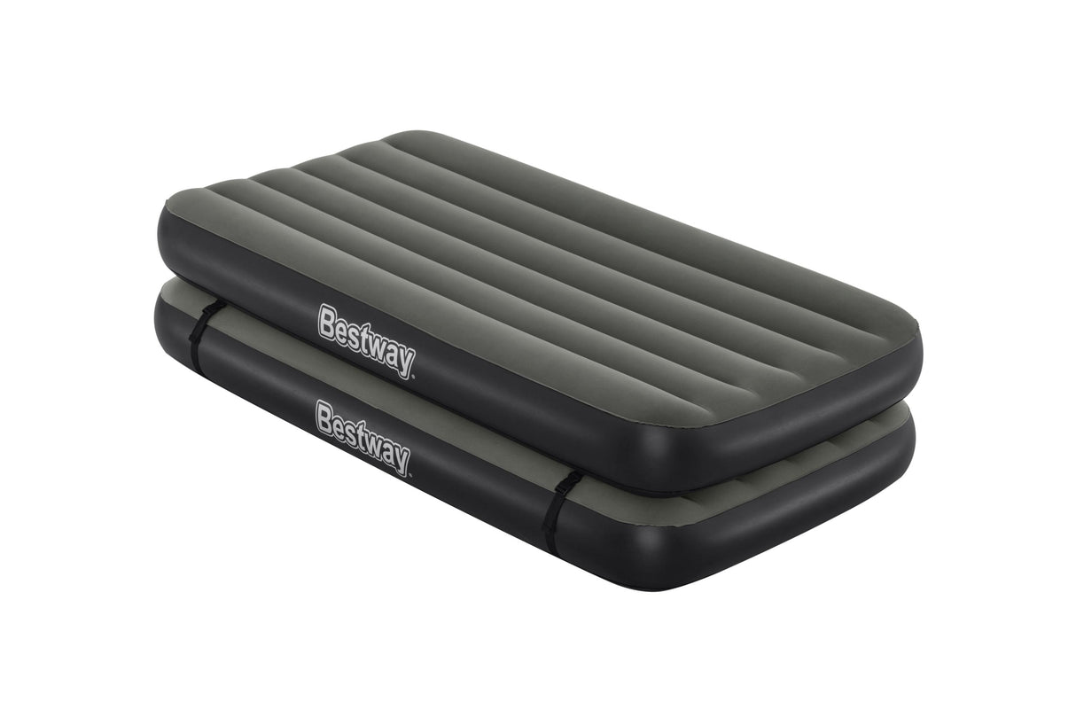 Lit 3 en 1 - BESTWAY - Airbed Tritech™ Connect and Rest™ - Lits jumeaux, lit surélevé, lit king size - 188 x 99 x 25 cm - 150 kg