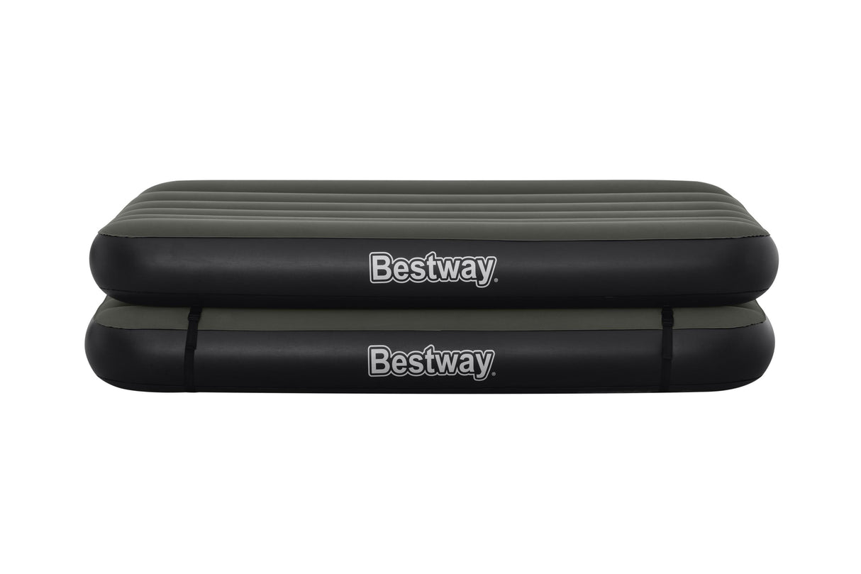 Lit 3 en 1 - BESTWAY - Airbed Tritech™ Connect and Rest™ - Lits jumeaux, lit surélevé, lit king size - 188 x 99 x 25 cm - 150 kg