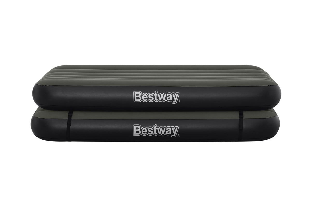 Lit 3 en 1 - BESTWAY - Airbed Tritech™ Connect and Rest™ - Lits jumeaux, lit surélevé, lit king size - 188 x 99 x 25 cm - 150 kg