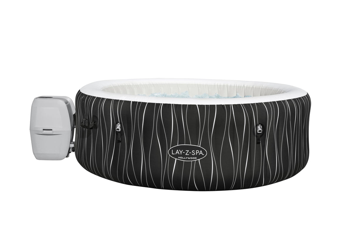 Spa gonflable BESTWAY - Lay-Z-Spa Hollywood - 196 x 66 cm - 4 a 6 places - Rond (Couverture, cartouche, diffuseur, LED...)