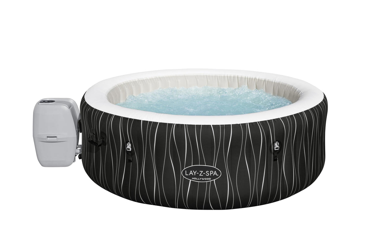 Spa gonflable BESTWAY - Lay-Z-Spa Hollywood - 196 x 66 cm - 4 a 6 places - Rond (Couverture, cartouche, diffuseur, LED...)