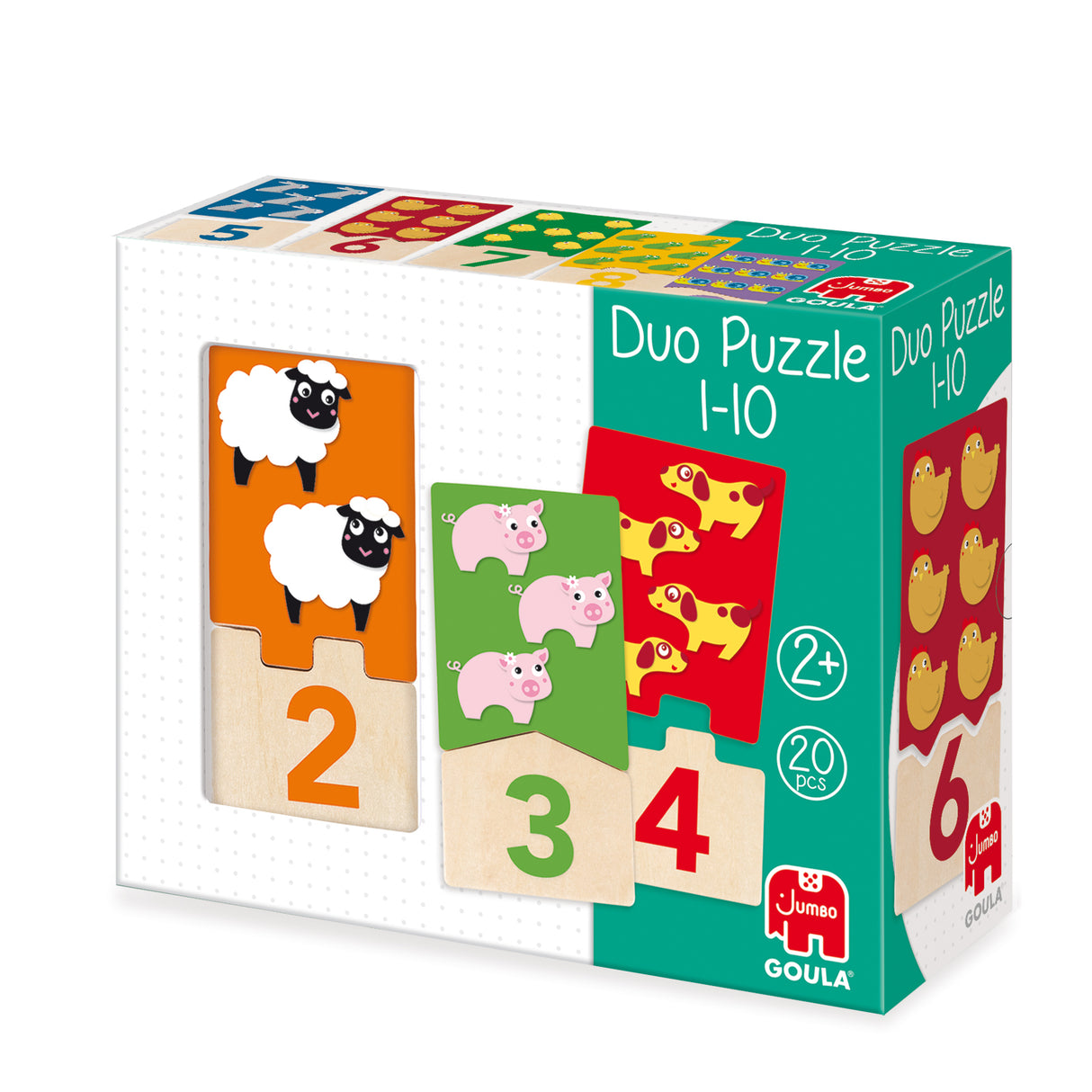 Puzzle en bois Goula - Duo Puzzle 1-10 pour compter