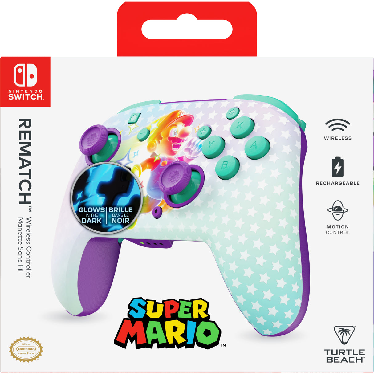 Manette gaming sans fil pour Nintendo Switch™ - TURTLE BEACH - TBC-8101-95 - Rematch™ Invincible Mario