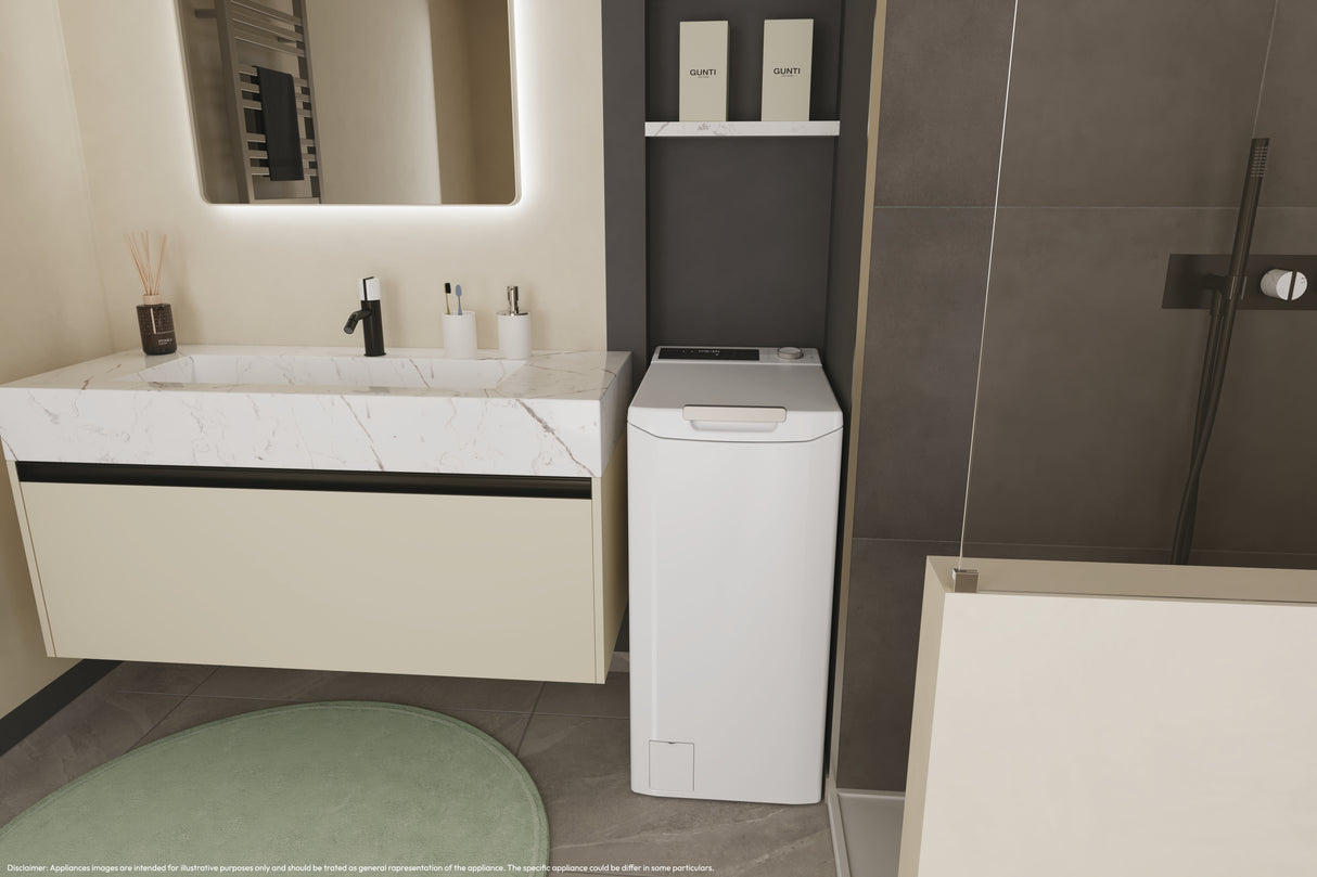 Lave-linge top CANDY TCA274TM4-S ProWash 500 -7 kg - 1200 trs/min - Connecté - Classe B - Blanc