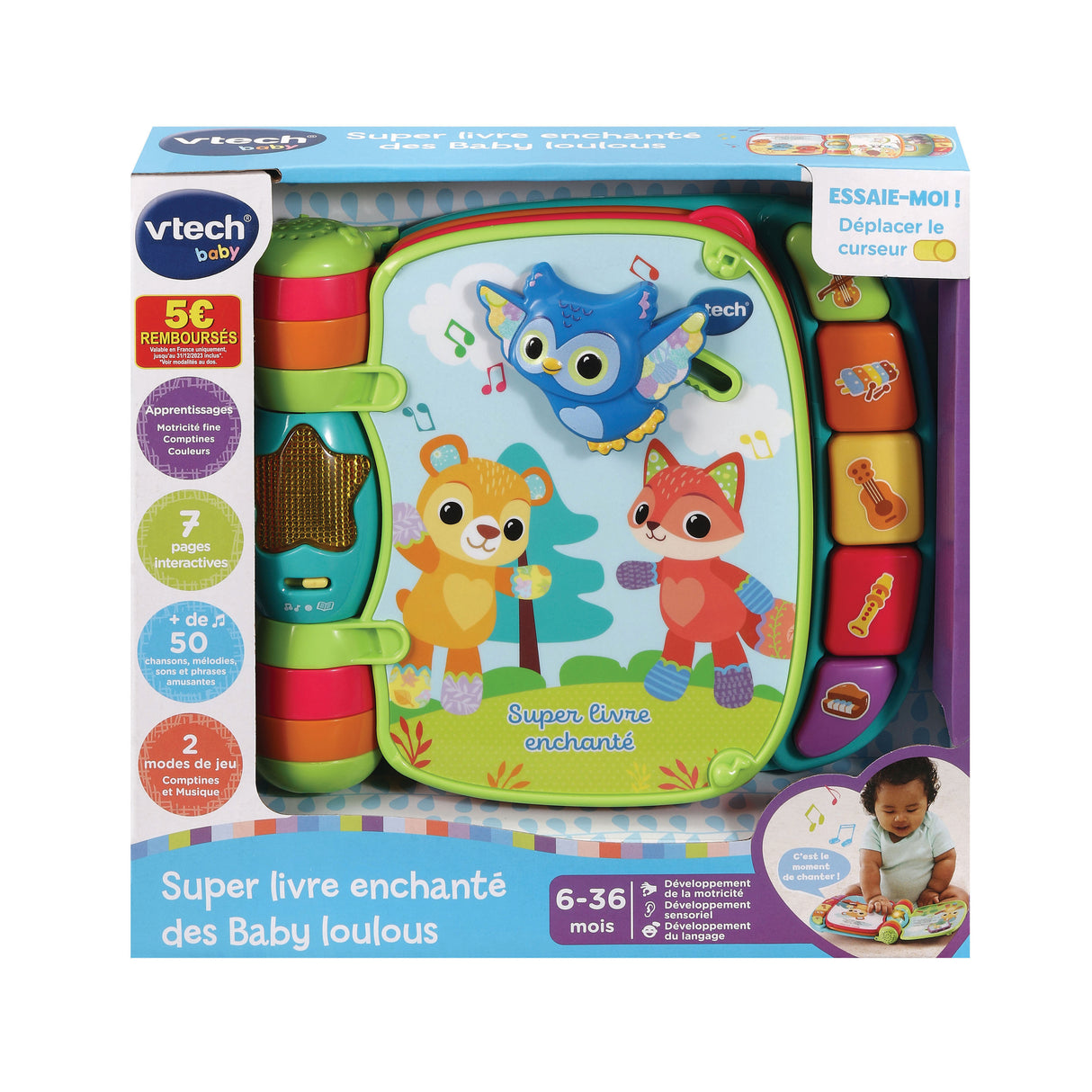 VTECH BABY - Super Livre Enchanté des Baby Loulous - Bleu