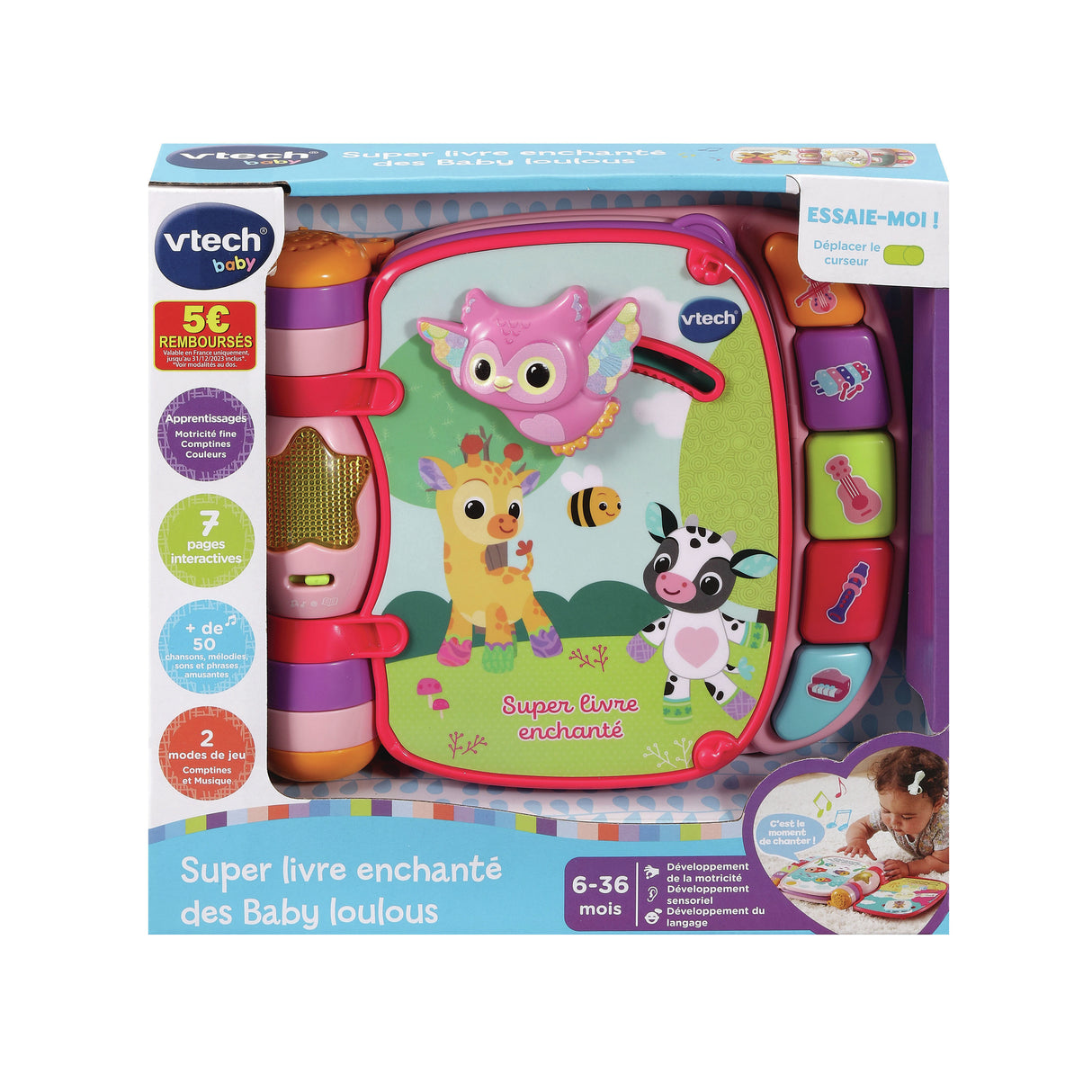 VTECH BABY - Super Livre Enchanté des Baby Loulous - Rose