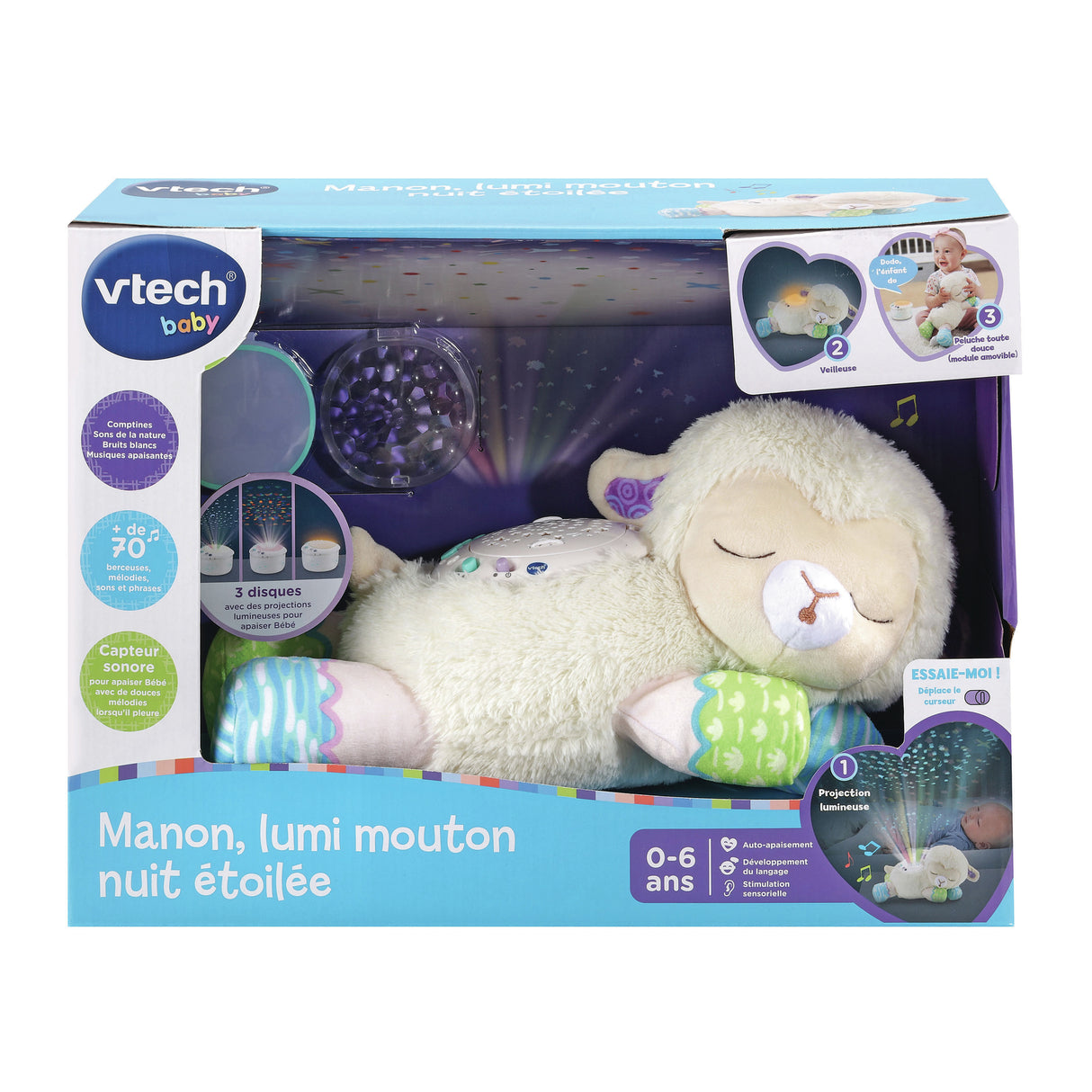 VTECH BABY - Manon, Lumi Mouton Nuit Etoilée 3 en 1