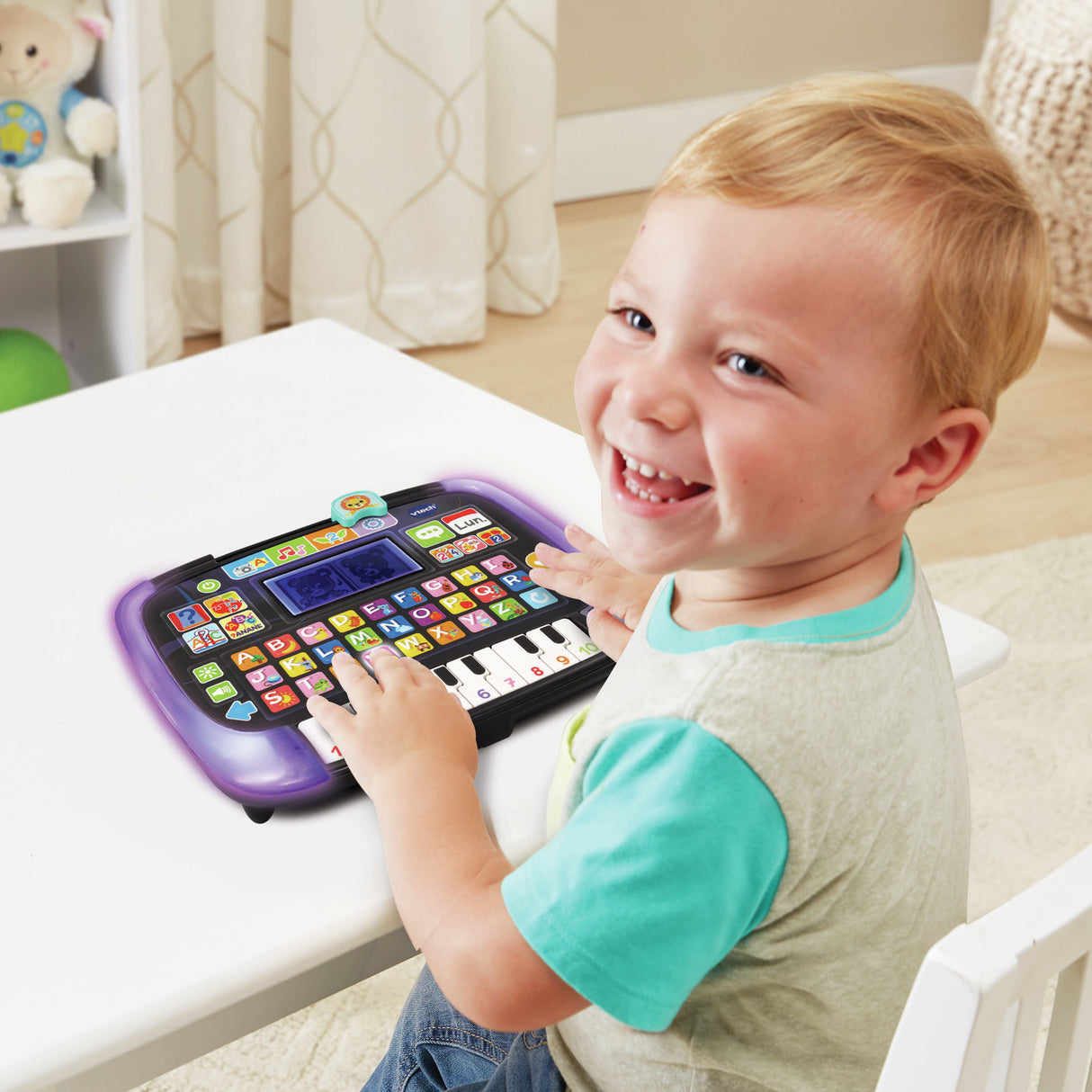 Tablette éducative VTECH P'tit Genius Magic Light pour enfants de 2 ans et plus - Noir/Bleu - Mixte