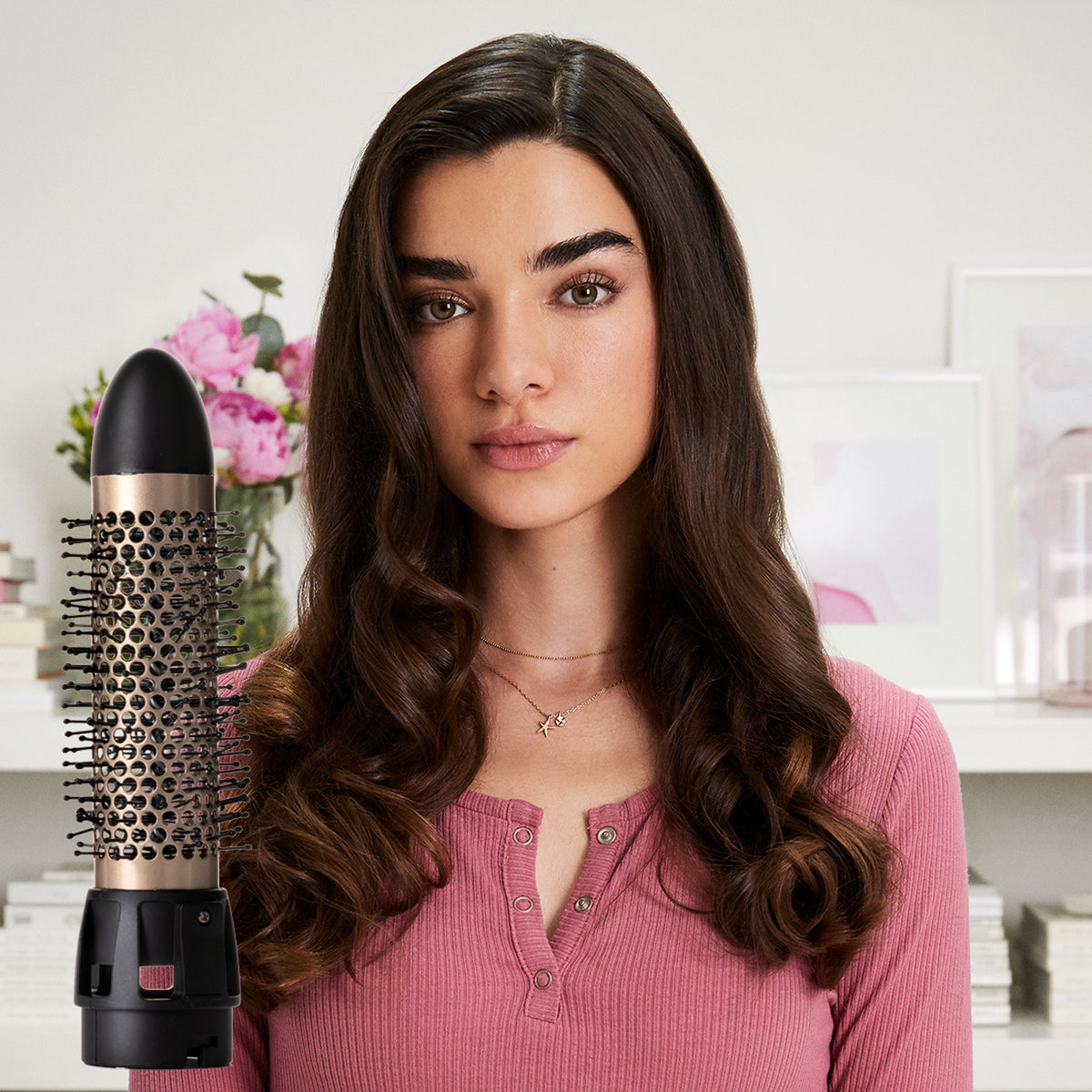 Brosse coiffante Bellissima BROSSE AIR WONDER BLANC OR