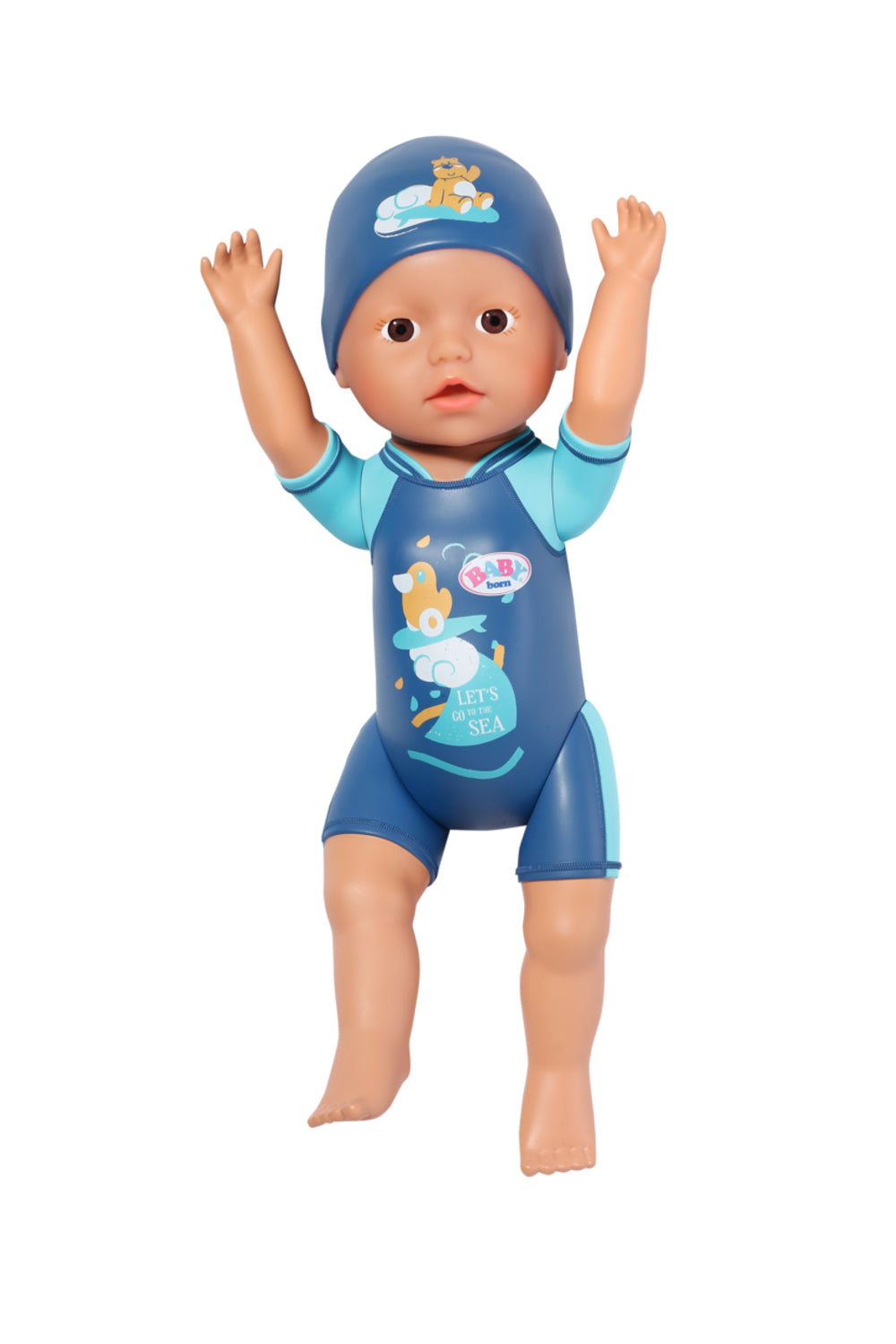 Poupon - BABY BORN - Ma premiere nage - Poupée garçon 30 cm - Tenue non détachable et bonnet - Jouet de bain - Des 1 an