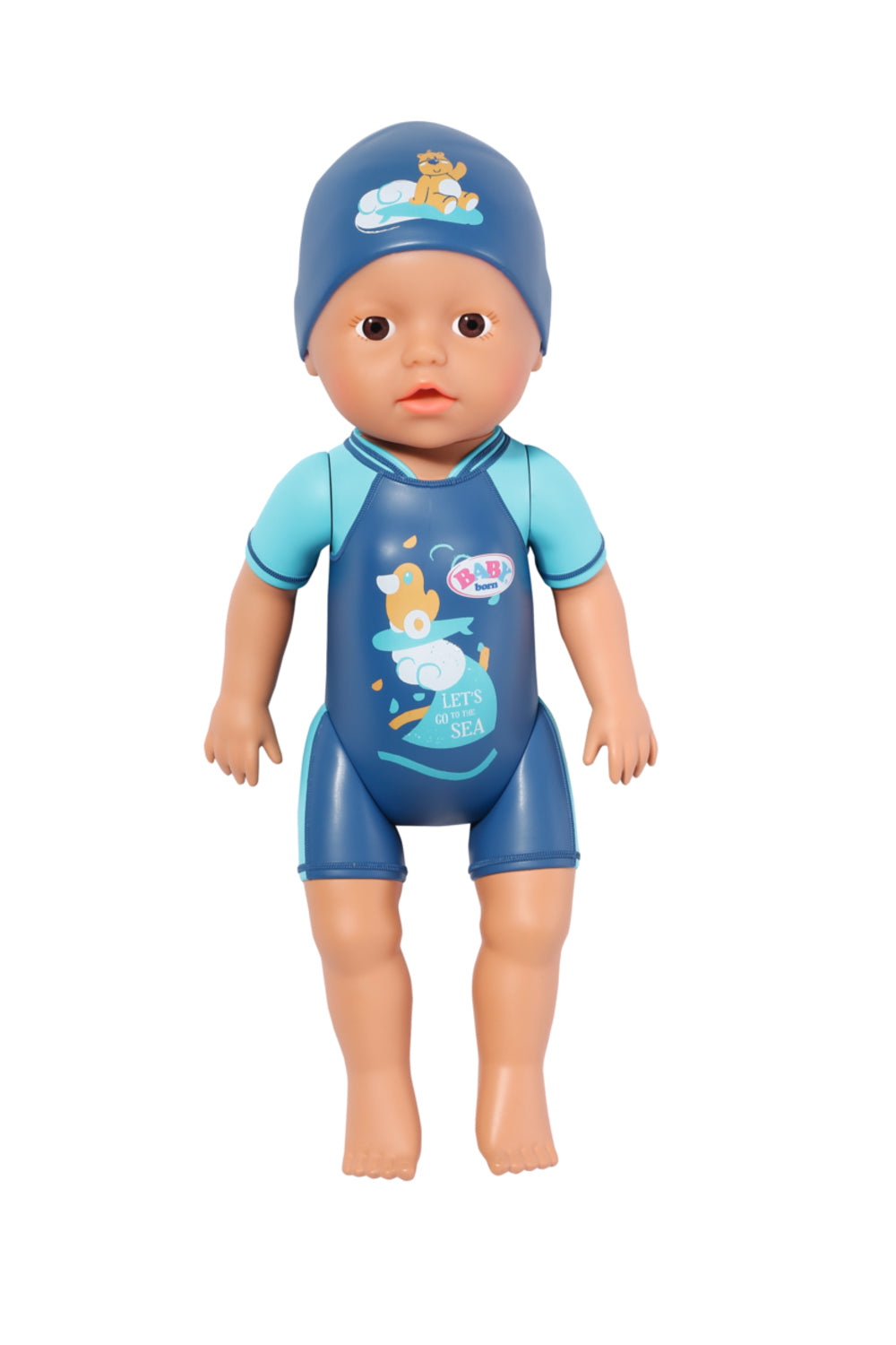 Poupon - BABY BORN - Ma premiere nage - Poupée garçon 30 cm - Tenue non détachable et bonnet - Jouet de bain - Des 1 an