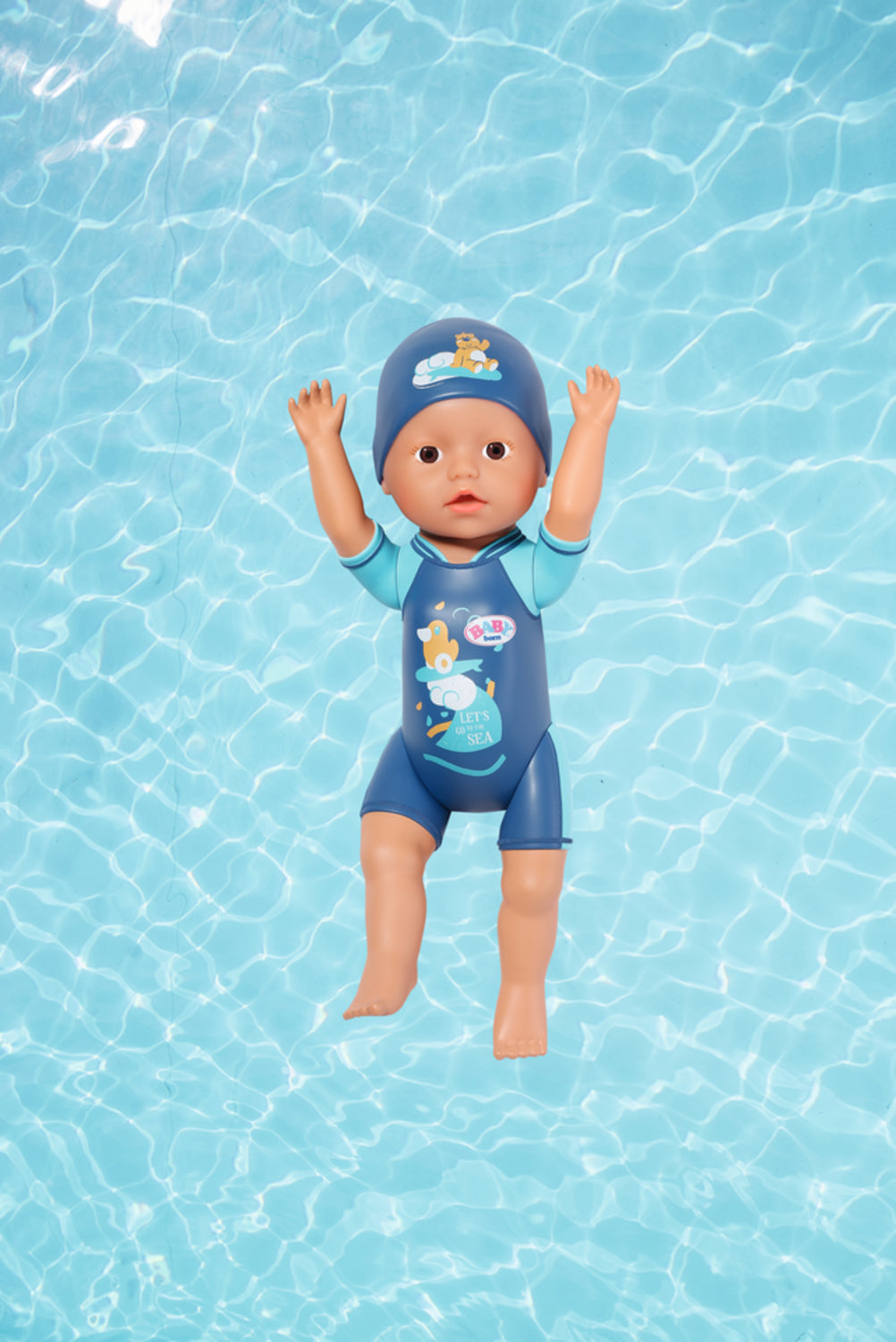 Poupon - BABY BORN - Ma premiere nage - Poupée garçon 30 cm - Tenue non détachable et bonnet - Jouet de bain - Des 1 an