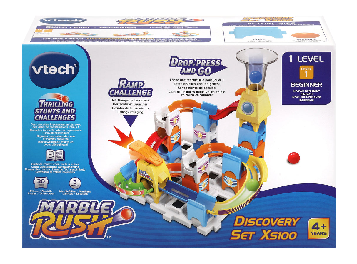 Circuit a billes VTECH Marble Rush Discovery Set XS100 - 30 pieces et 3 MarbleBilles incluses