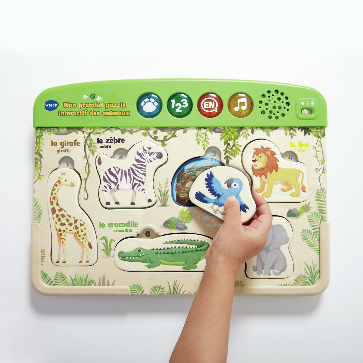 Jouet en bois interactif - VTECH - Mon Premier Puzzle des Animaux - FSC