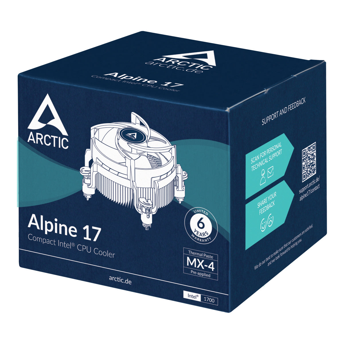 Ventilateur processeur Arctic Alpine 17 (Noir)