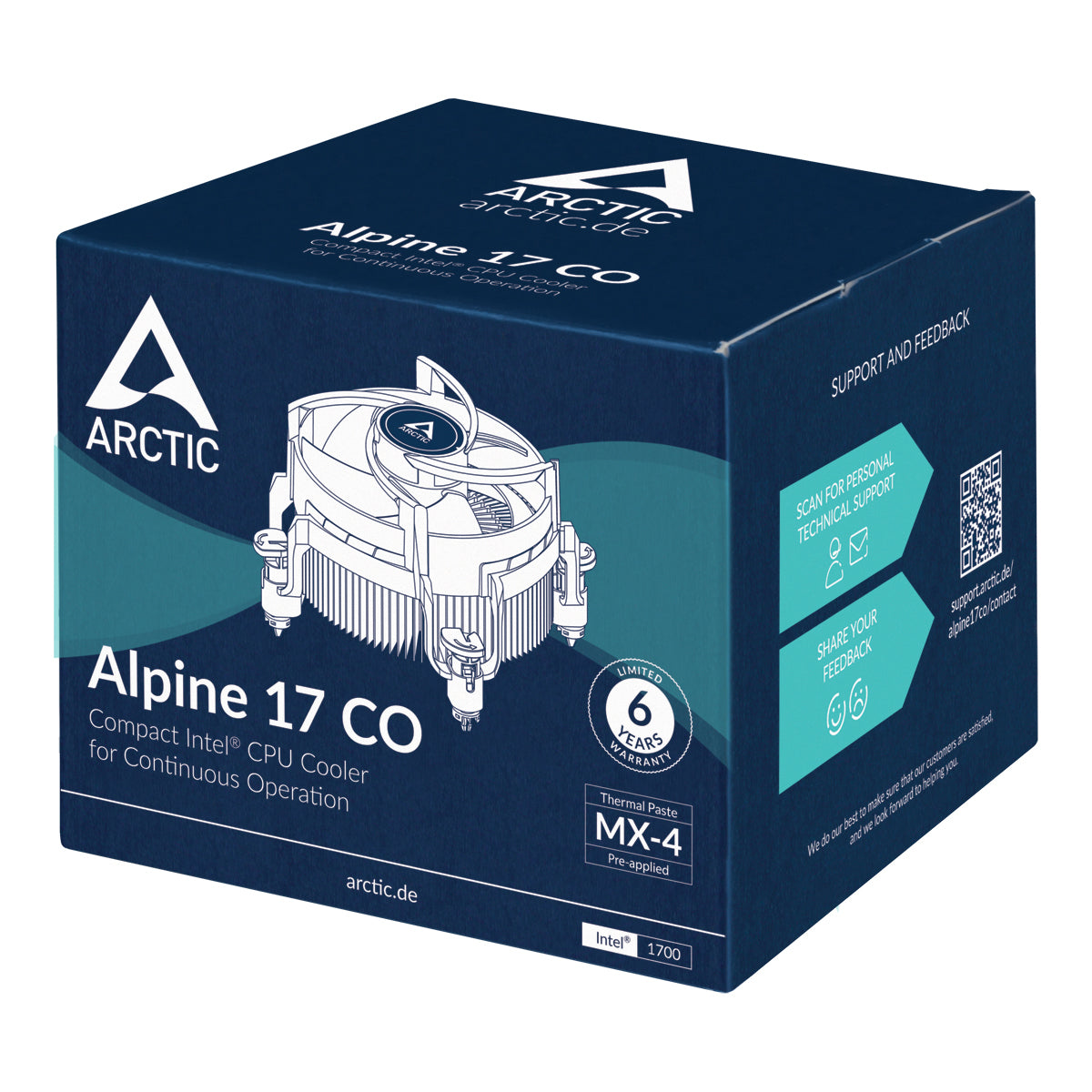 Ventilateur processeur Arctic Alpine 17 CO (Noir)