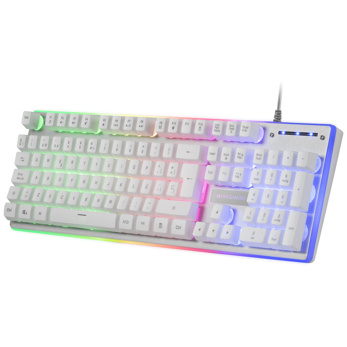 Clavier Gamer Mars Gaming MK220 RGB (Blanc)