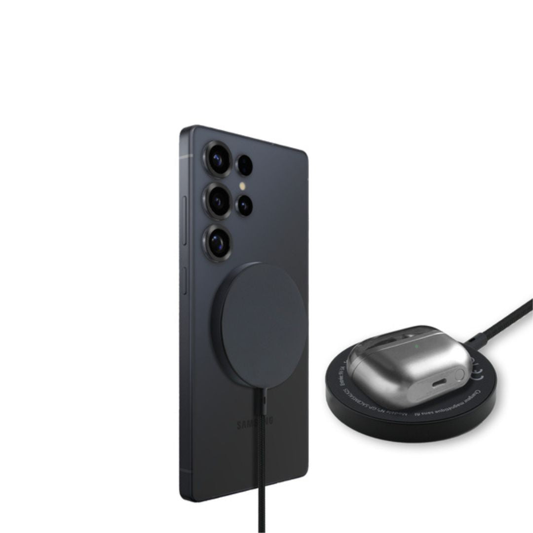 Chargeur sans fil noir 2-en-1 smartphone / Buds 15W Coloris Noir GP-SACBMSALK25