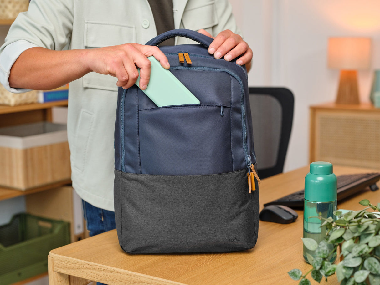 Sac � Dos Ordinateur portable Trust Lisboa 16"max (Bleu)