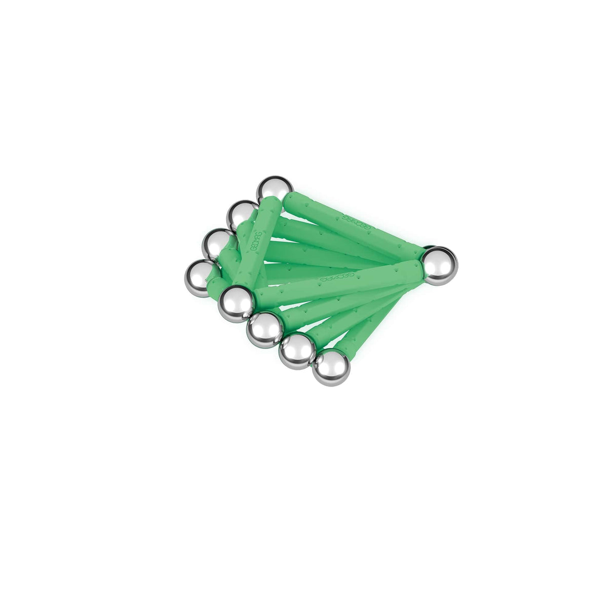 Coffret de construction - GEOMAG - Glow Recycled - 25 pieces - Luminescent - Magnétique - Plastique recyclé