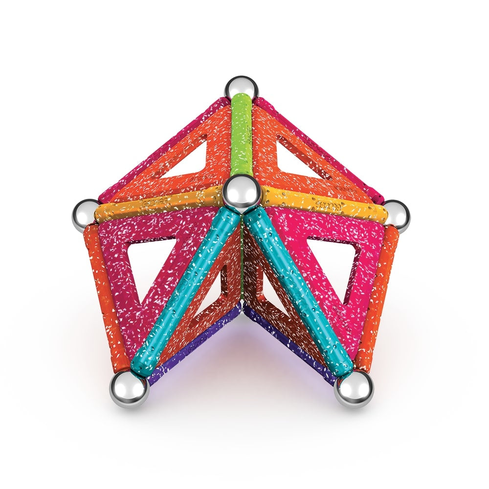 Coffret de construction - GEOMAG - Glitter Panels - 35 pieces - Magnétique - Plastique recyclé