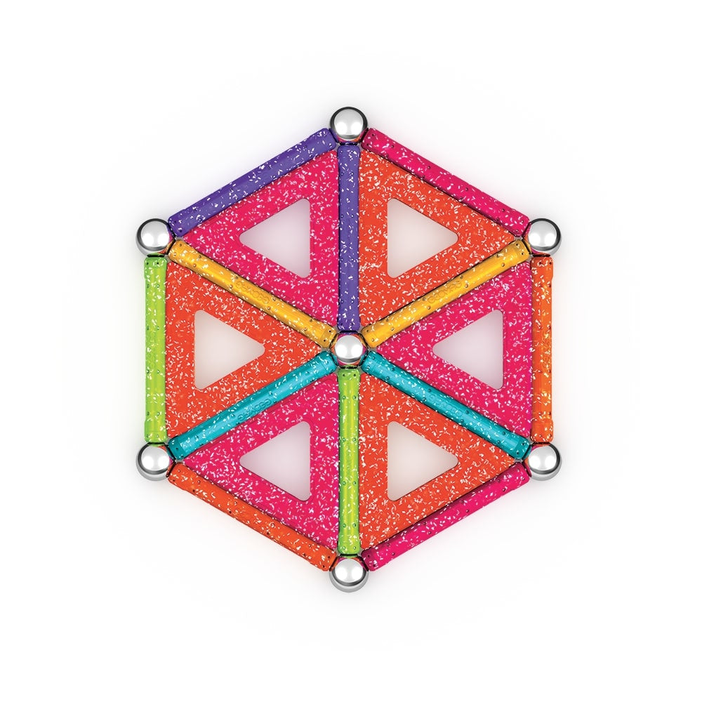 Coffret de construction - GEOMAG - Glitter Panels - 35 pieces - Magnétique - Plastique recyclé