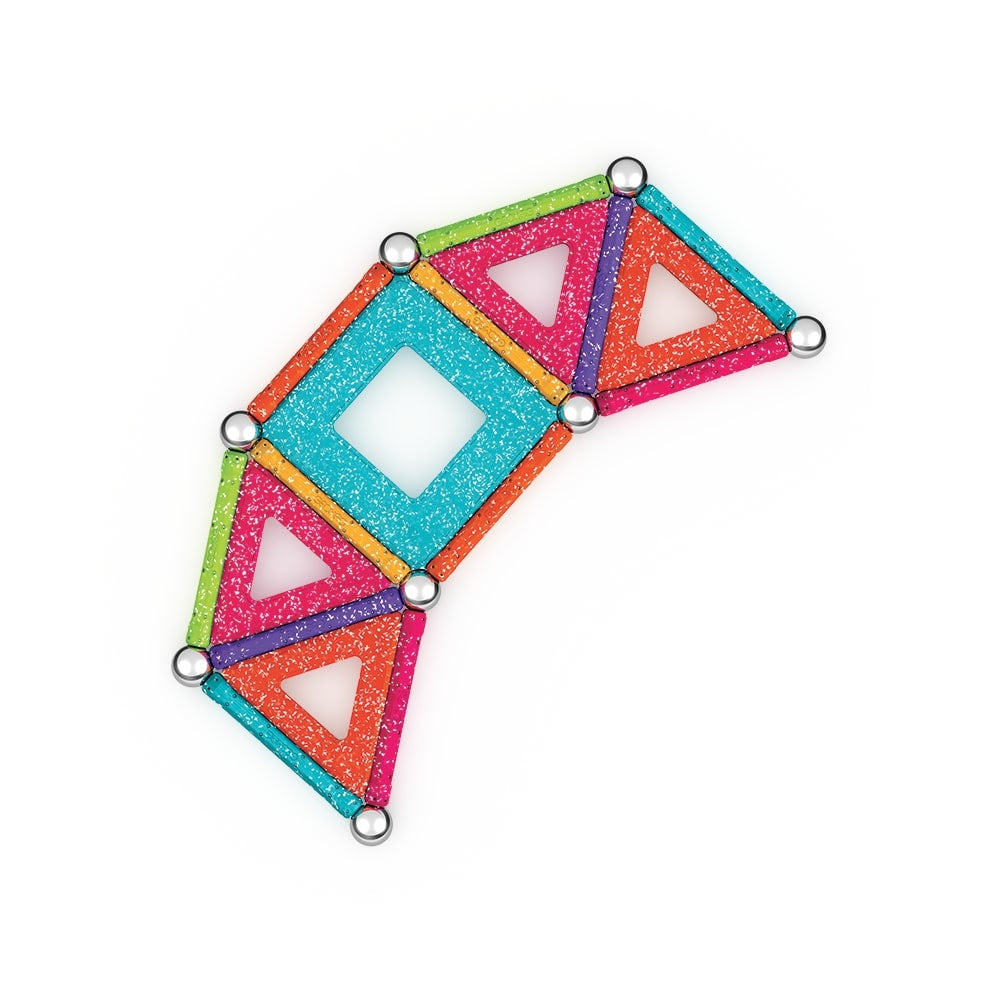 Coffret de construction - GEOMAG - Glitter Panels - 35 pieces - Magnétique - Plastique recyclé